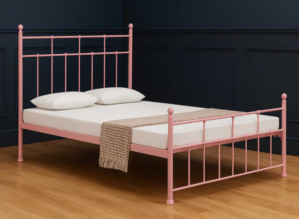 Double Levington Metal bed in Pink