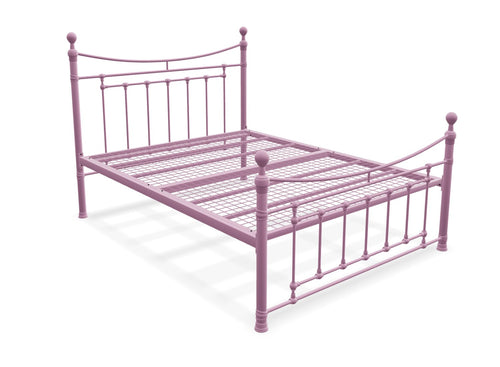 Carbrook Metal Bed Frame Finished in Pink