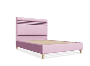 Alby Fabric Bed Frame Finished in Moda Pink Fabric