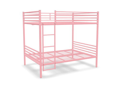 Metal Quad Bunk Bed Finished in Painted Pink
