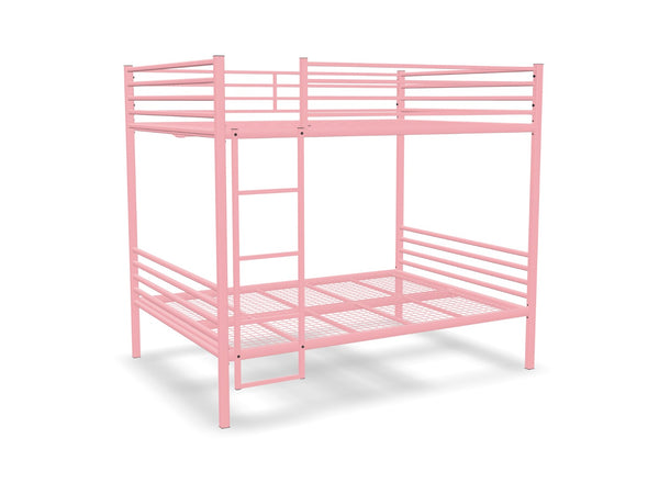 Metal Quad Bunk Bed Finished in Painted Pink
