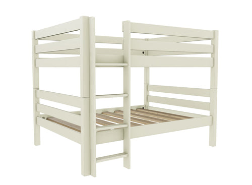 Quad Wooden Bunk Bed Finished in Painted Cream
