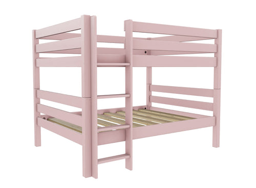 Quad Wooden Bunk Bed Finished in Painted Nancys Blushes Pink
