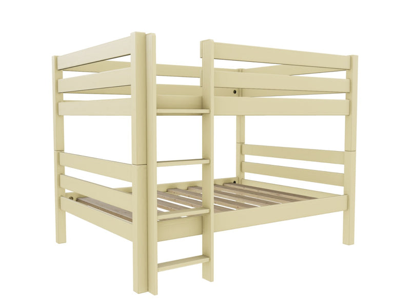 Quad Wooden Bunk Bed Finished in Painted Dayroom Yellow