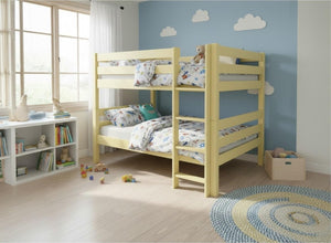 Quad Wooden Bunk in Dayroom Yellow Finish (Right Ladder)