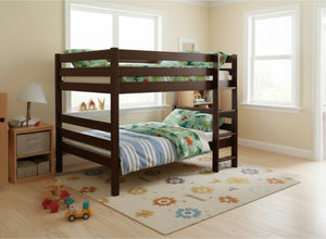 Quad Wooden Bunk in Chocolate Finish (Right Ladder)