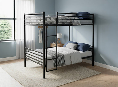 Quad Metal Bunk in Black Finish