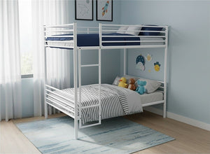 Quad Metal Bunk in Painted White Finish