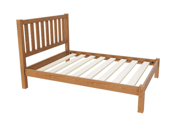 Shelton Solid Oak Bed - Low End