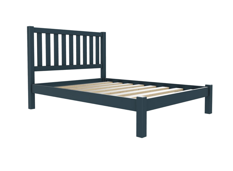 Shelton Low End Oak Bed Finished in Painted Hague Blue