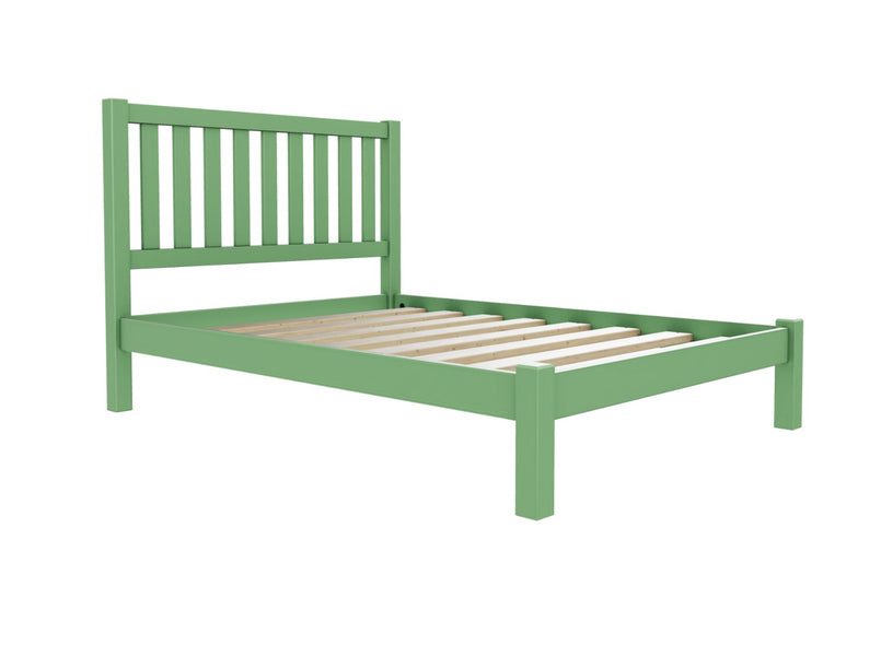Shelton Low End Oak Bed Finished in Painted Emerald Green