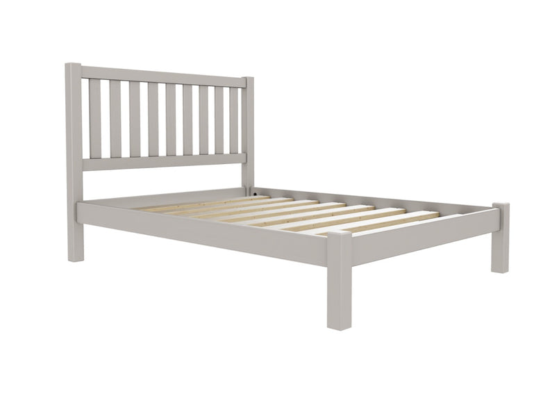 Shelton Low End Oak Bed Finished in Painted Dovetail Grey
