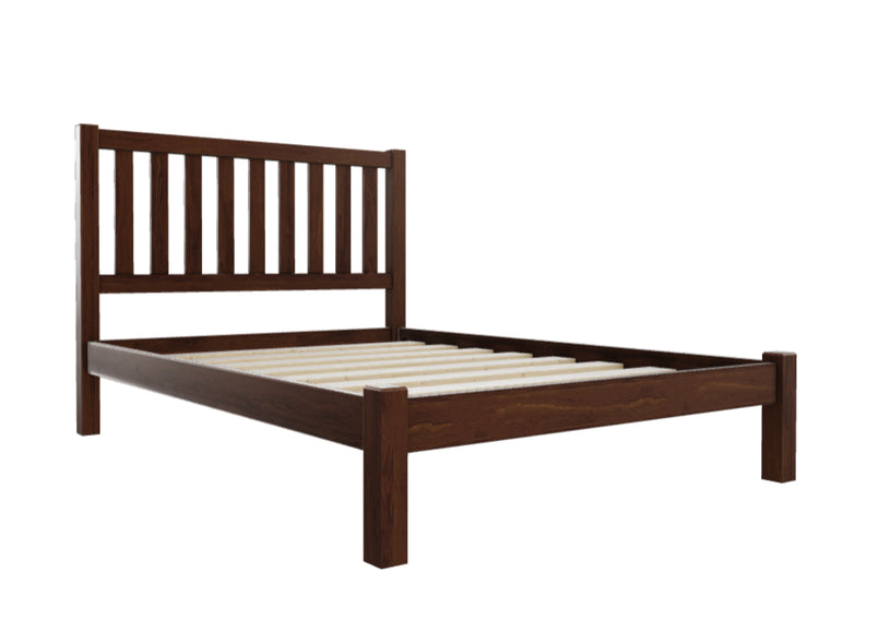 Shelton Low Bed in Chocolate Brown