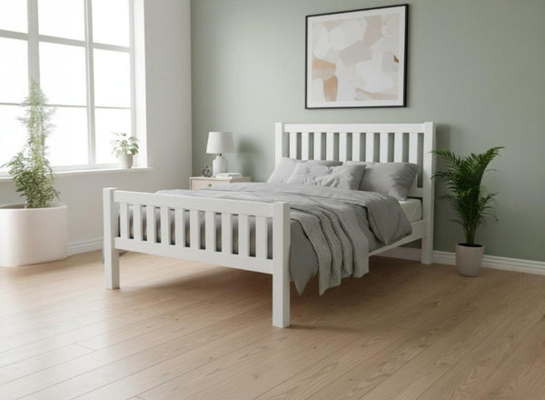 Shelton Bed in All White Finish (High End)