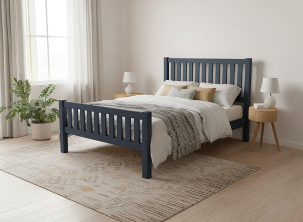 Shelton Bed in Hague Blue Finish (High End)