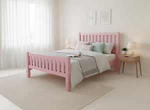 Shelton Bed in Nancy's Blushes Pink Finish (High End)
