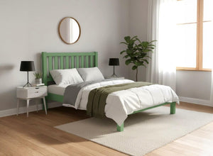 Shelton Bed in Emerald Green Finish (Low End)