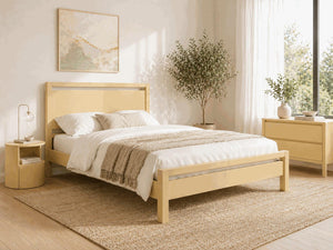 Shernborne Yellow Wooden Bed Frame - Dayroom