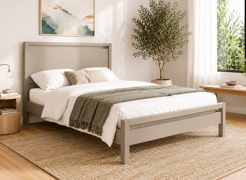 Shernborne Grey Wooden Bed Frame - Dove Tale Grey