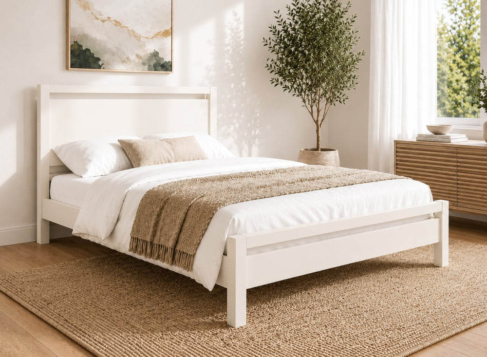 Shernborne Cream Wooden Bed Frame - James White