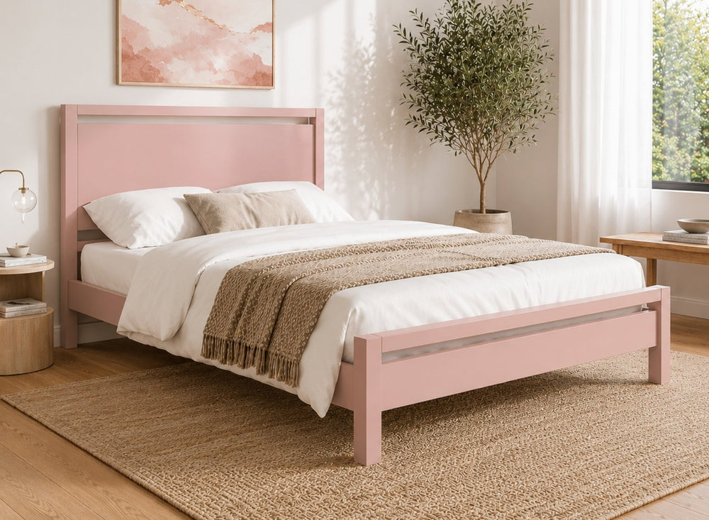 Shernborne Pink Wooden Bed Frame - Nancy's Blushes