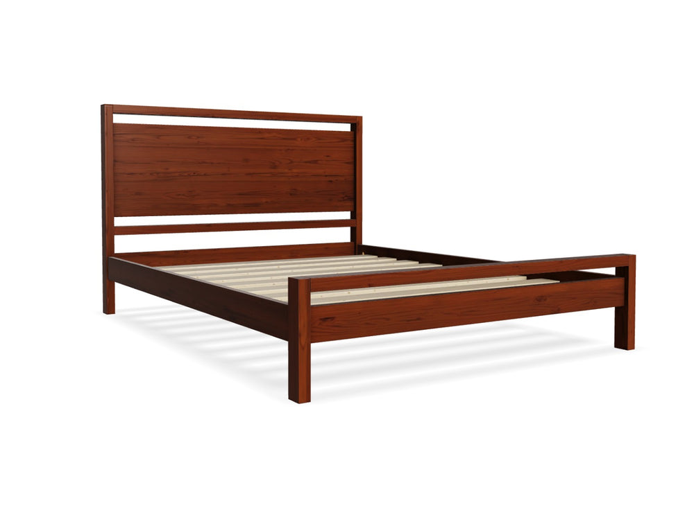 Shernborne Wooden Bed Frame FInished in Mahogany Stain