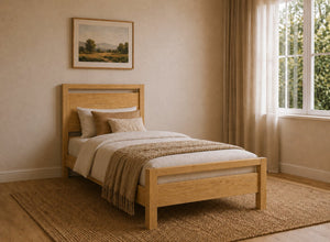 Shernborne Stained Antique Wooden Bed, Single Size 