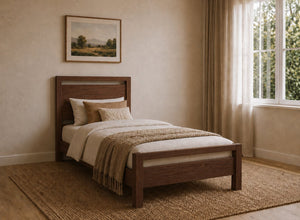 Shernborne Stained Chocolate Wooden Bed, Single Size 
