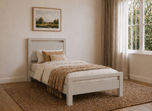 Shernborne Painted Grey Wooden Bed, Single Size 