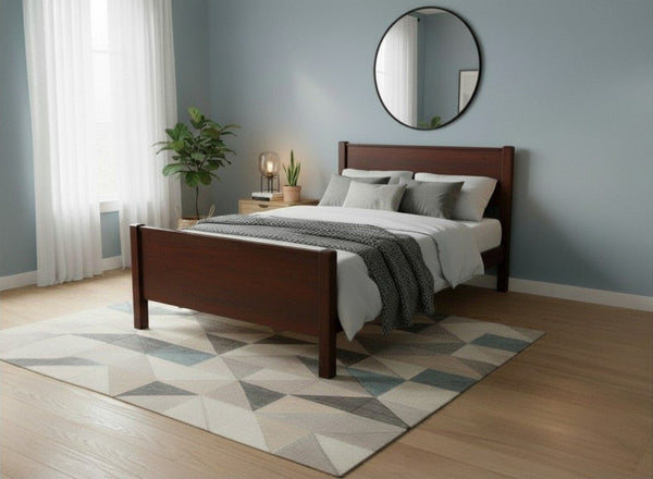 Shouldham Wooden Bed Frame in Mahogany Finish (High End)