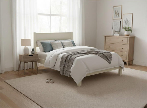 Shouldham Wooden Bed Frame in James White Finish (Low End)