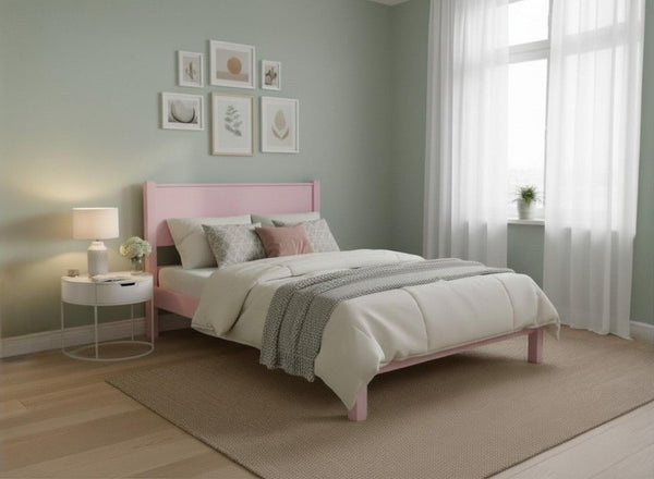 Shouldham Wooden Bed Frame in Nancy's Blushes Pink Finish (Low End)