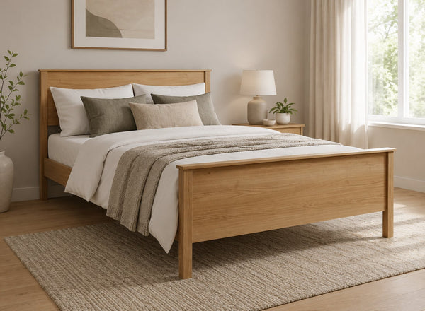 Shouldham Oak Wooden Bed in High End Style