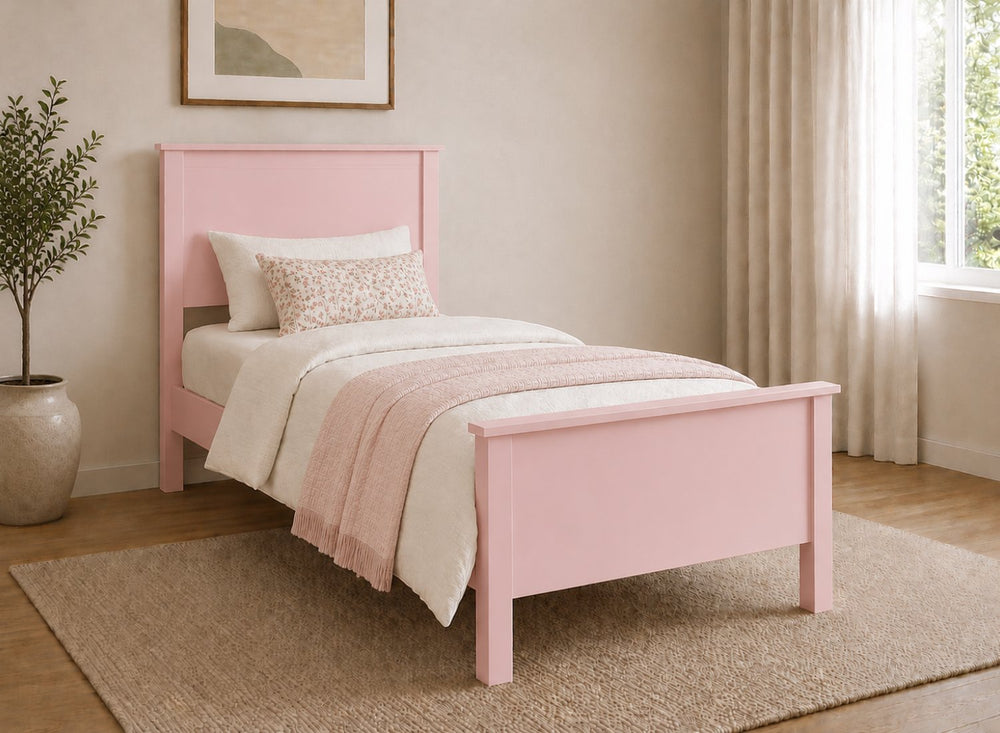 Shouldham Blue Wooden Bed Frame in High End - Hague blue