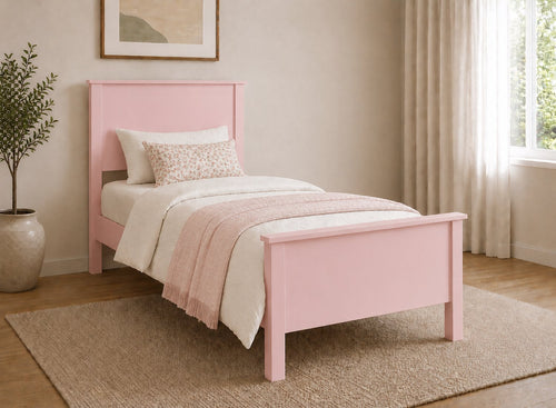 Shouldham Pink Wooden Bed in High End Style, Single Size