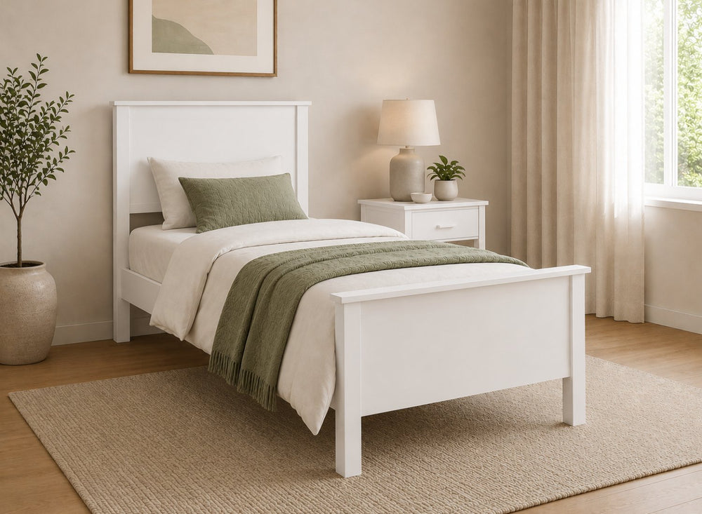 Shouldham Blue Wooden Bed Frame in High End - Hague blue