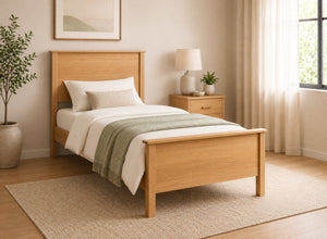 Shouldham Antique Wooden Bed in High End Style, Single Size