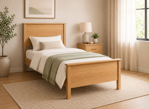 Shouldham Antique Wooden Bed in High End Style, Single Size