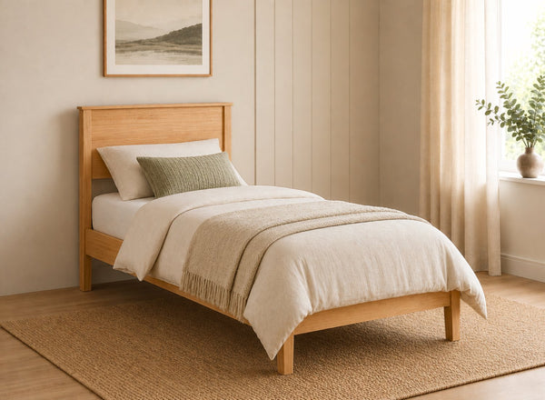 Shouldham Antique Wooden Bed in Low End Style, Single Size
