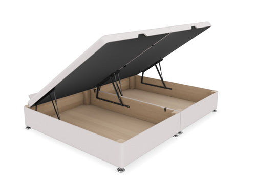 Side Lift Ottoman Shown in Moda Flat Weave Putty Cream Fabric