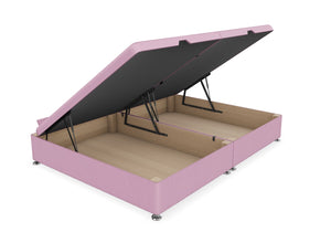 Side Lift Ottoman Shown in Moda Flat Weave Rose Pink Fabric