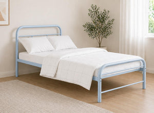 Single Crofton Metal Bed Frame in Pastel Blue