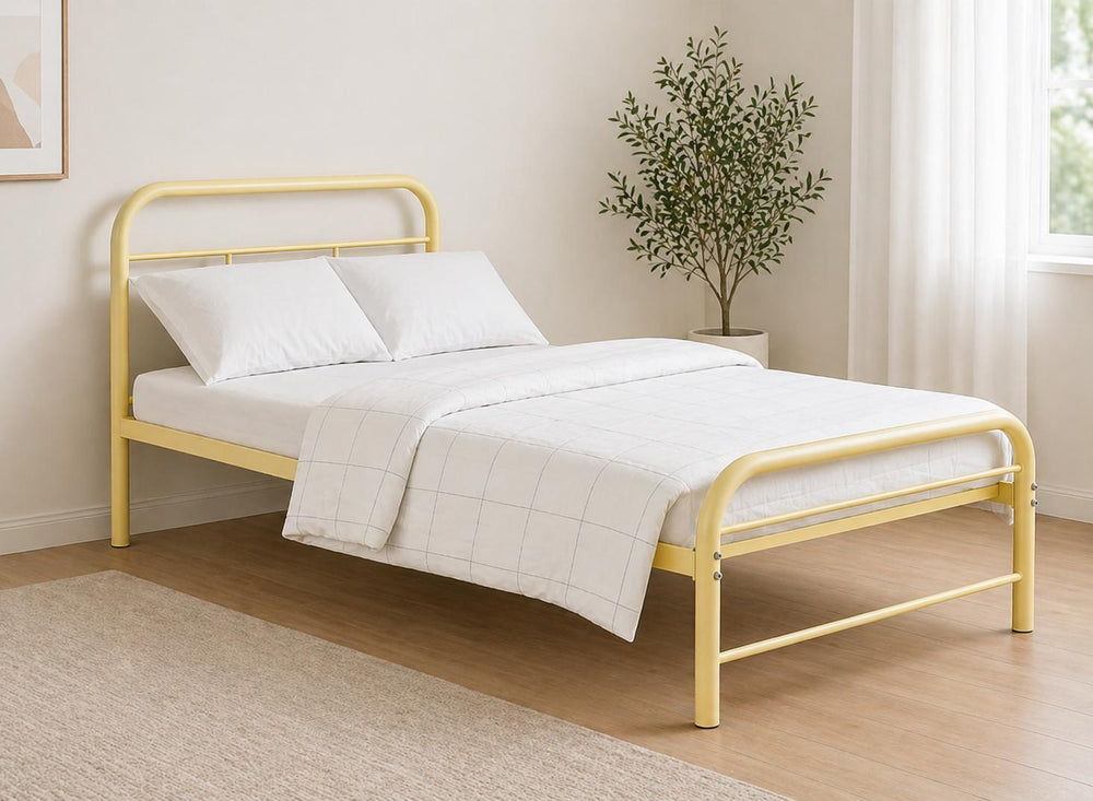 Double Metal Crofton bed in Yellow