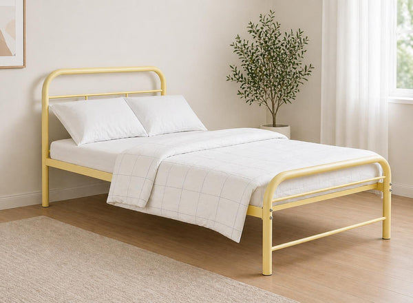 Single Crofton Metal Bed Frame in Yellow