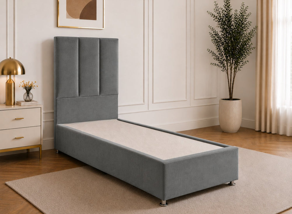 Iberis Daisy White Bouclé Divan Bed