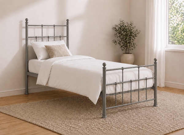 Levington Bed in Silver, Single Size