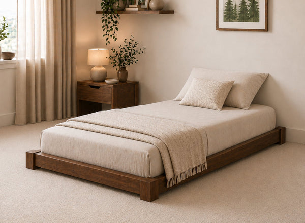 Single Ludham Chocolate Wooden Floor Bed