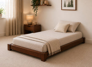 Single Ludham Mahogany Wooden Floor Bed