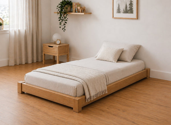 Single Ludham Oak Wooden Floor Bed