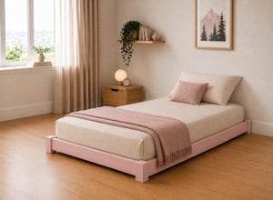 Single Ludham Pink Wooden Floor Bed